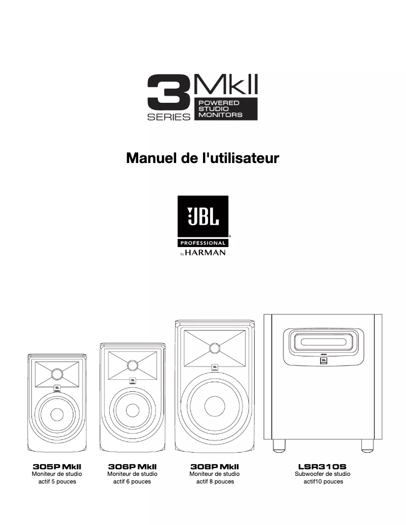 Page 1 de la notice Manuel utilisateur JBL 306P MKII