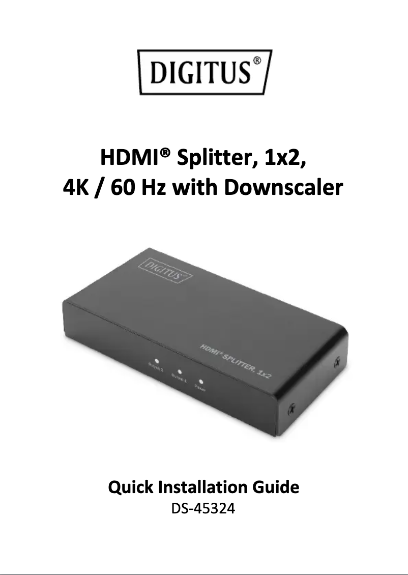 Page n°1 - Manuel utilisateur Digitus DS-45324