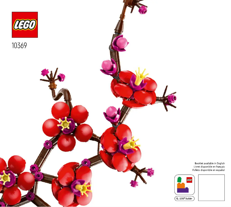 Page 1 de la notice Manuel utilisateur Lego Botanical Collection 10369