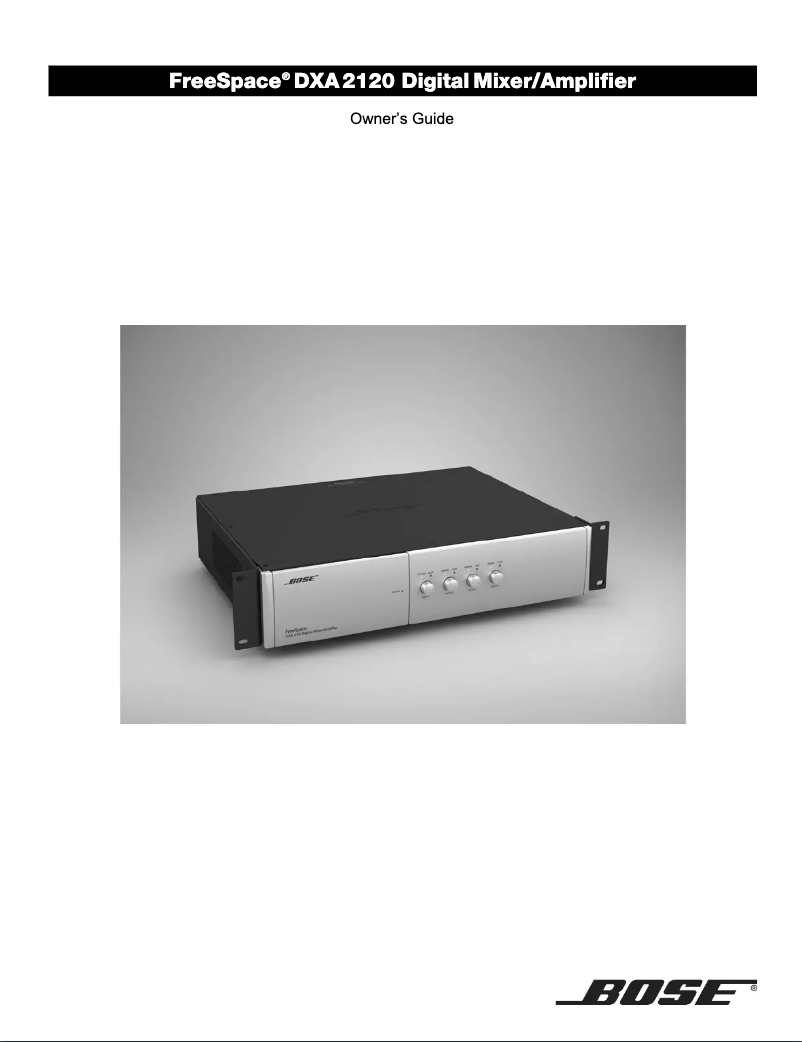 Image de la première page du manuel de l'appareil FreeSpace DXA 2120