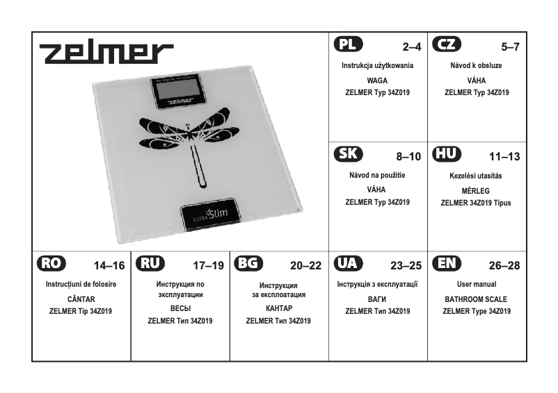 Page n°1 - Manuel utilisateur Zelmer 34Z019