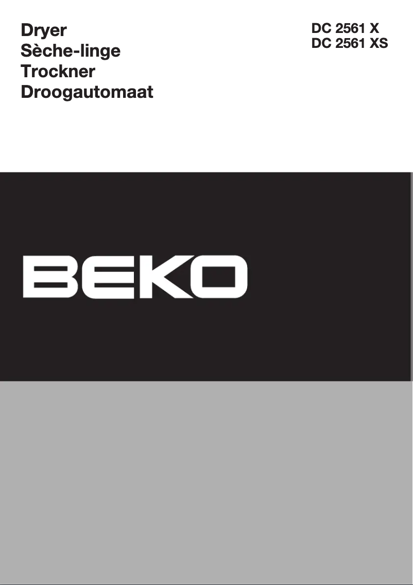 Page 1 de la notice Manuel utilisateur Beko DC 2561 X