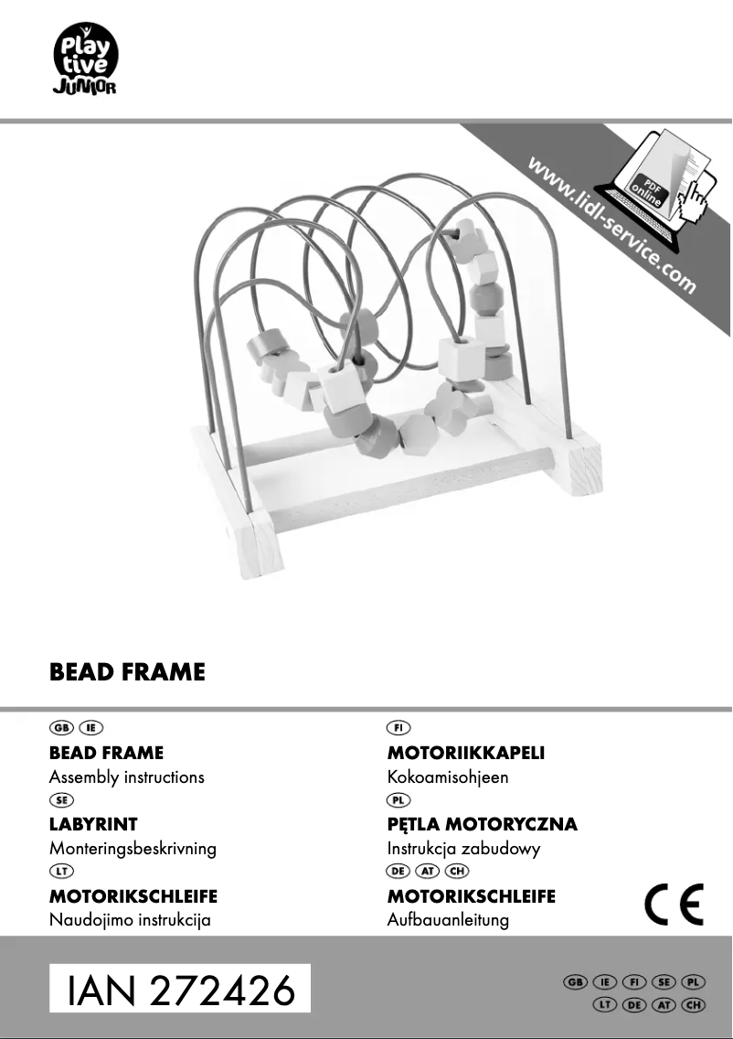 Page 1 de la notice Manuel utilisateur Playtive IAN 272426