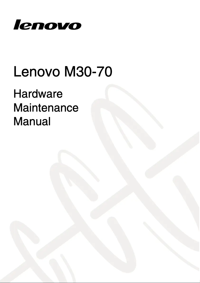 Page n°1 - Manuel utilisateur Lenovo IdeaPad M30-70