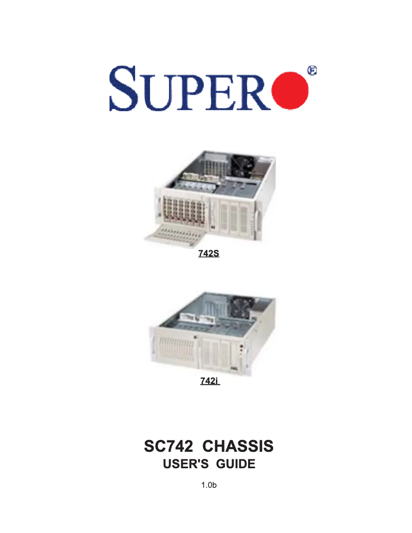 Image de la première page du manuel de l'appareil SuperChassis 742i-420