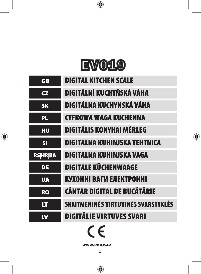 Página 1 del manual Manual de usuario Emos EV019