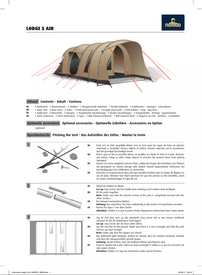 Image de la première page du manuel de l'appareil Lodge 5 Air