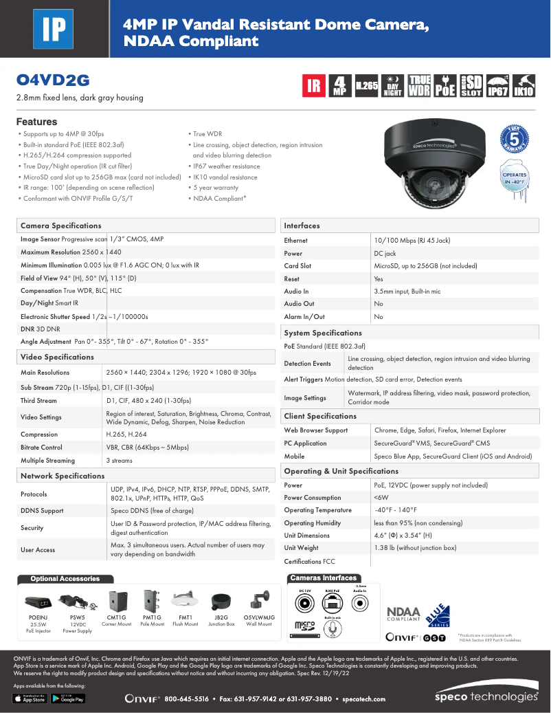 First page image of the manual for O4VD2G