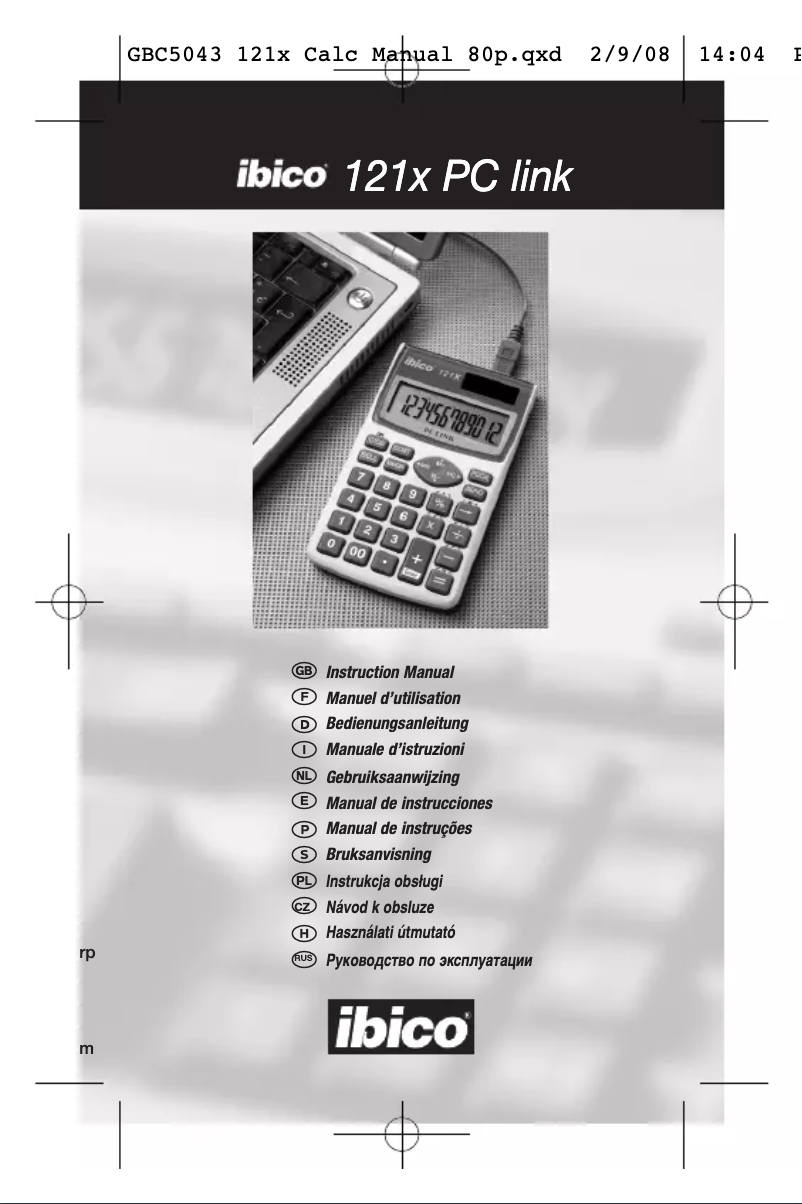 Página 1 del manual Manual de usuario Ibico 121x PC link