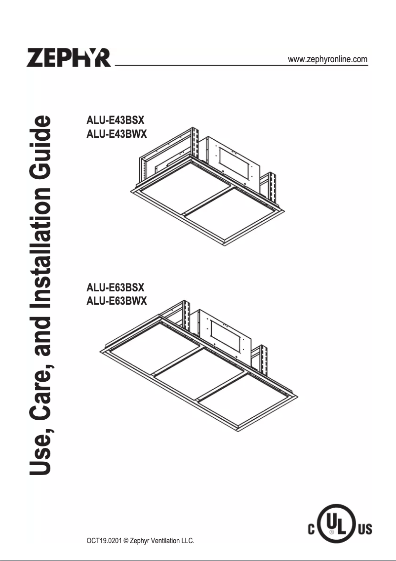 Page n°1 - Manuel utilisateur Zephyr ALU-E63BWX