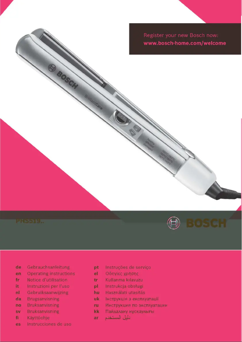 Page n°1 - Manuel utilisateur Bosch PHS5190