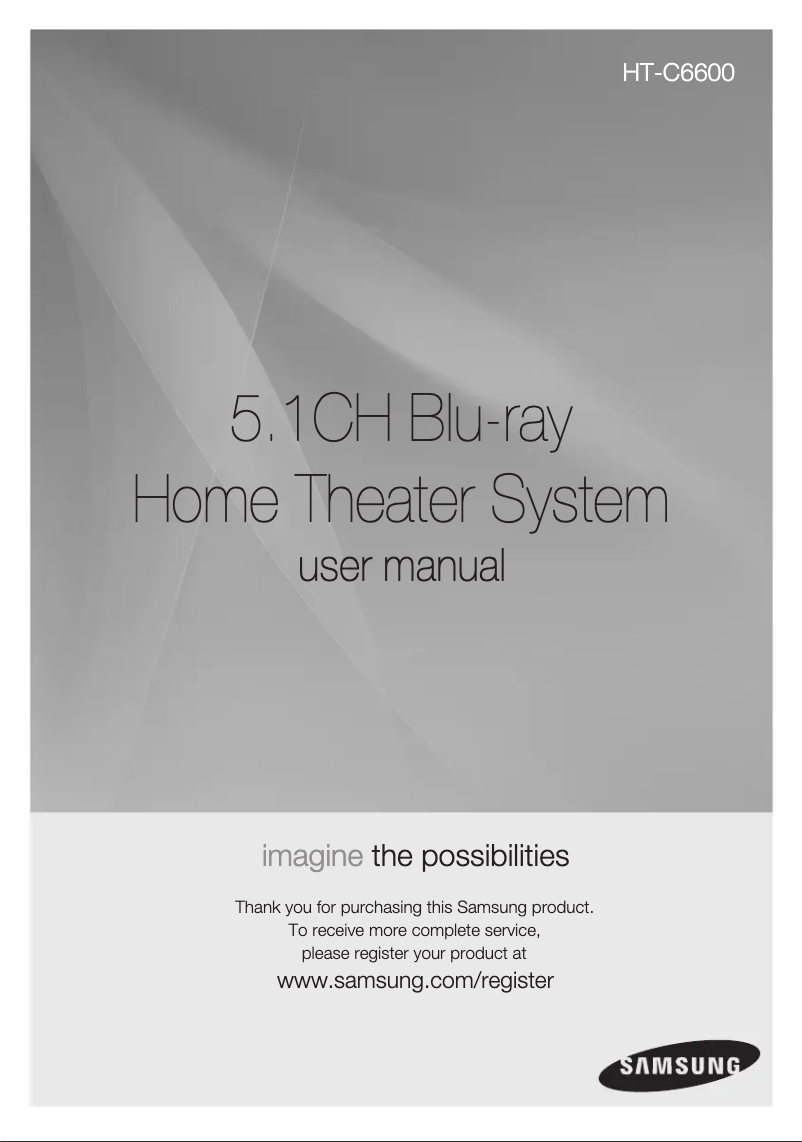 Page n°1 - Manuel utilisateur Samsung HT-C6600