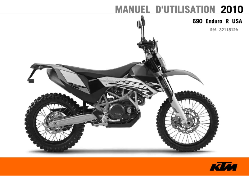 Page 1 de la notice Manuel utilisateur KTM 690 Enduro R (2010)