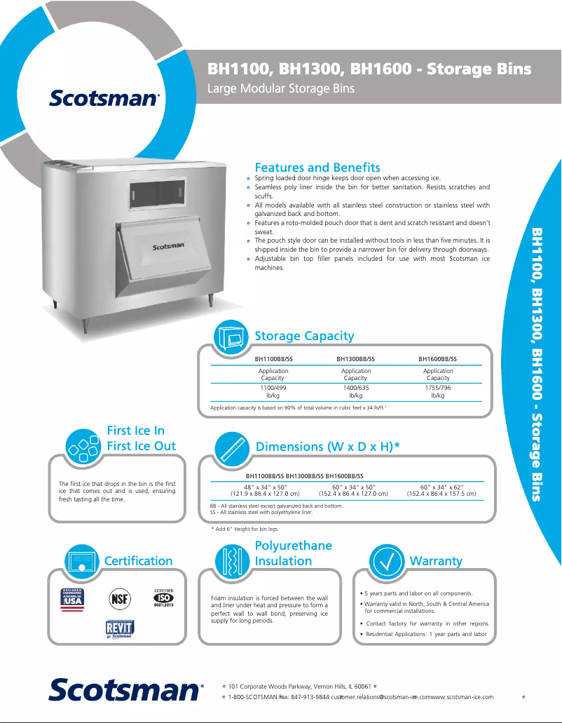 Page n°1 - Manuel utilisateur Scotsman BH1300