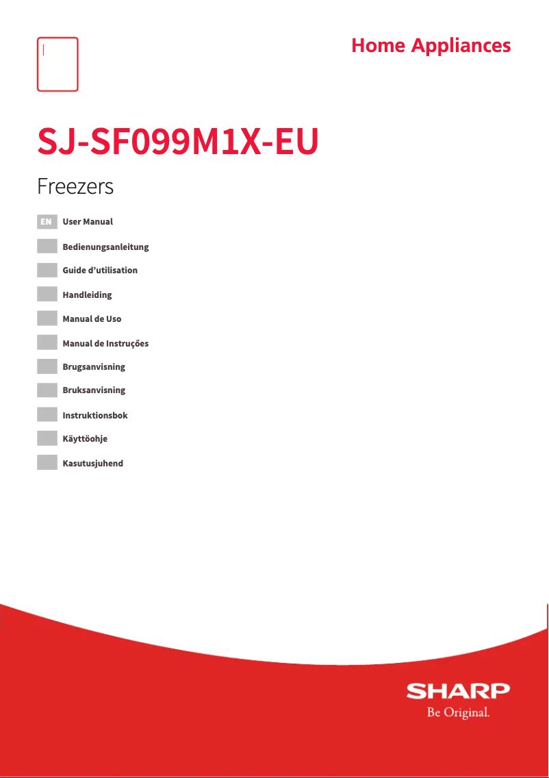 Page 1 de la notice Manuel utilisateur Sharp SJ-SF099M1X-EU
