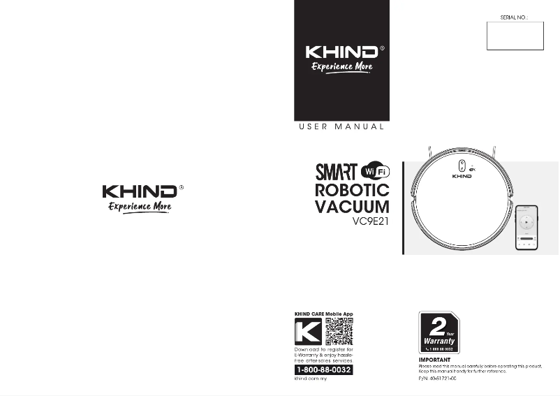 Page 1 de la notice Manuel utilisateur Khind VC9E21