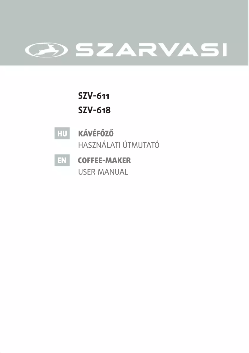 Page n°1 - Manuel utilisateur Szarvasi Espresso Max SZV-618