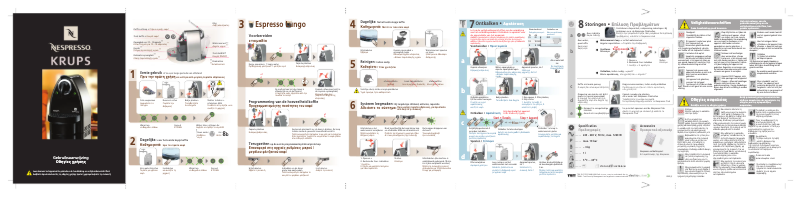 Page 1 de la notice Manuel utilisateur Krups Nespresso Essenza XN2106