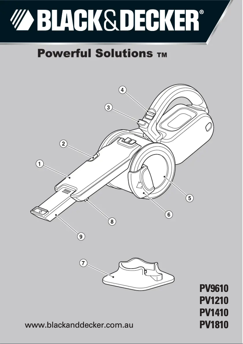Page n°1 - Manuel utilisateur Black & Decker Dustbuster PV1210