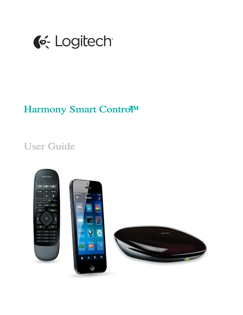Page 1 de la notice Manuel utilisateur Logitech Harmony Smart Control Add-on