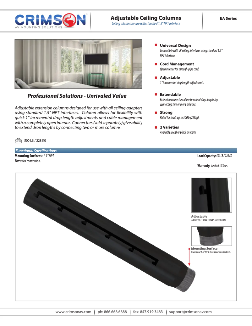 Page n°1 - Fiche technique Crimson EA0611W