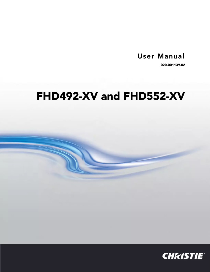 Page 1 de la notice Manuel utilisateur Christie FHD492-XV