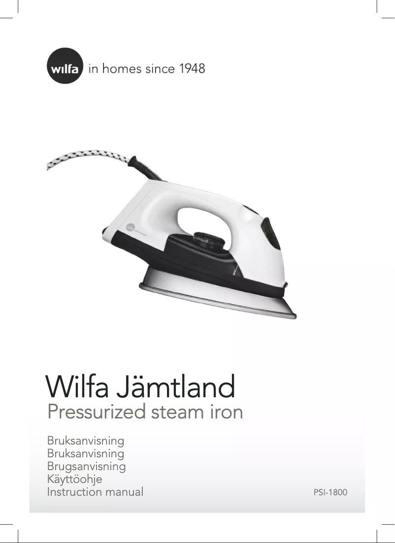 Page 1 de la notice Manuel utilisateur Wilfa PSI-1800