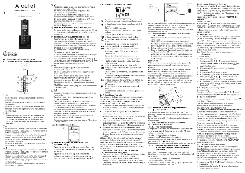 Imagen de la primera página del manual del dispositivo F685