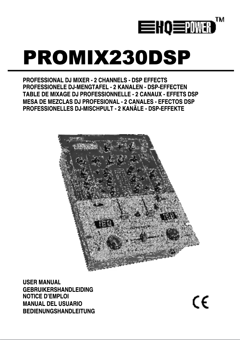 Page n°1 - Manuel utilisateur HQ PROMIX230DSP