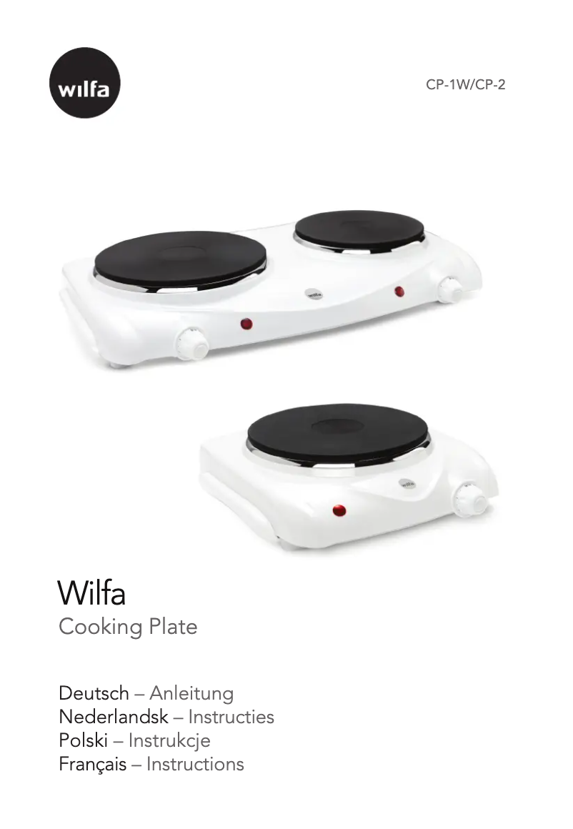 Page n°1 - Manuel utilisateur Wilfa CP-1W