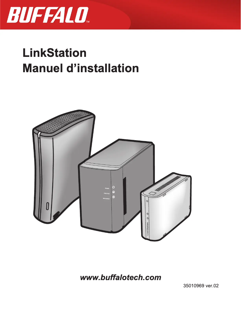 Image de la première page du manuel de l'appareil LinkStation Duo
