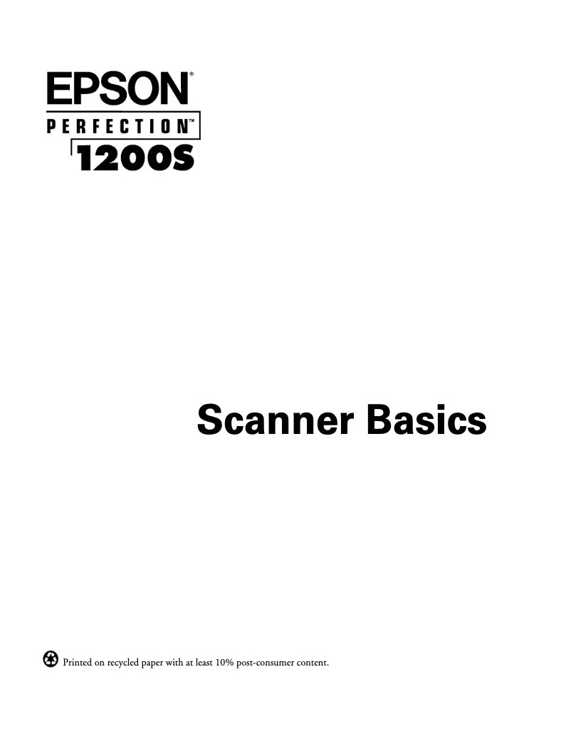 Página 1 del manual Manual de usuario Epson Perfection 1200S