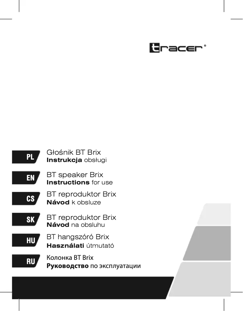 Page 1 de la notice Manuel utilisateur Tracer Brix
