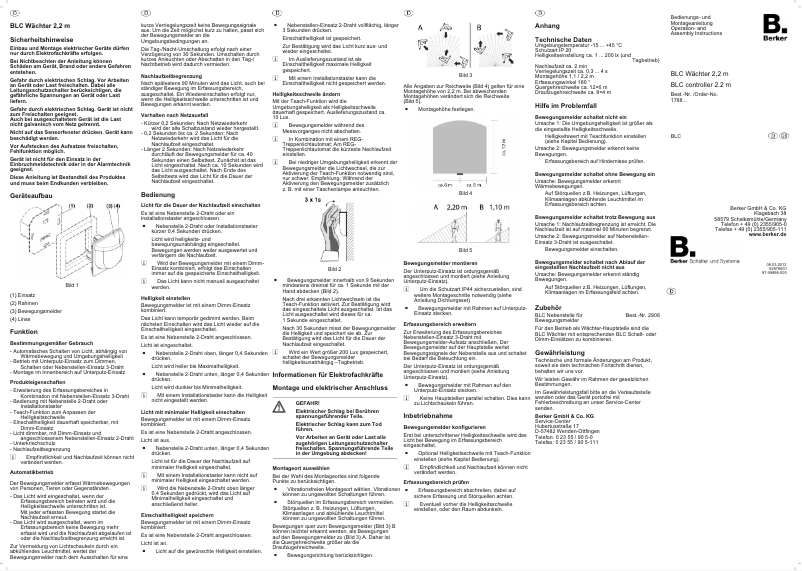 Page n°1 - Manuel utilisateur Berker 17880004