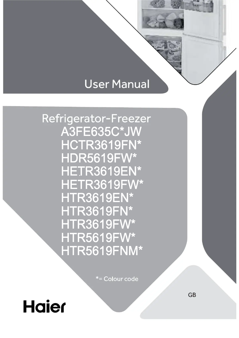 Page 1 of the manual User Manual Haier HTR3619ENPB