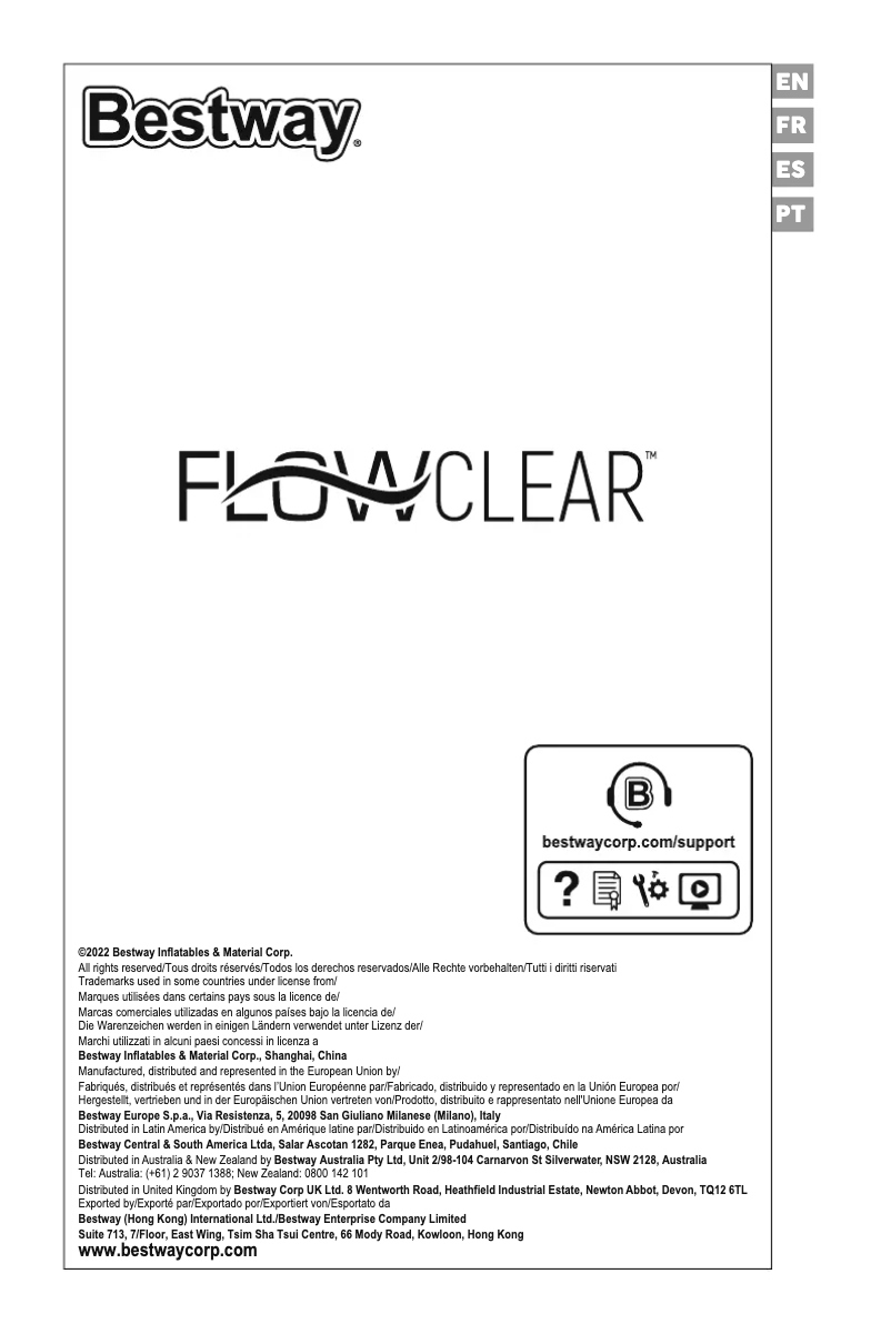 Page 1 de la notice Manuel utilisateur Bestway Flowclear 58511