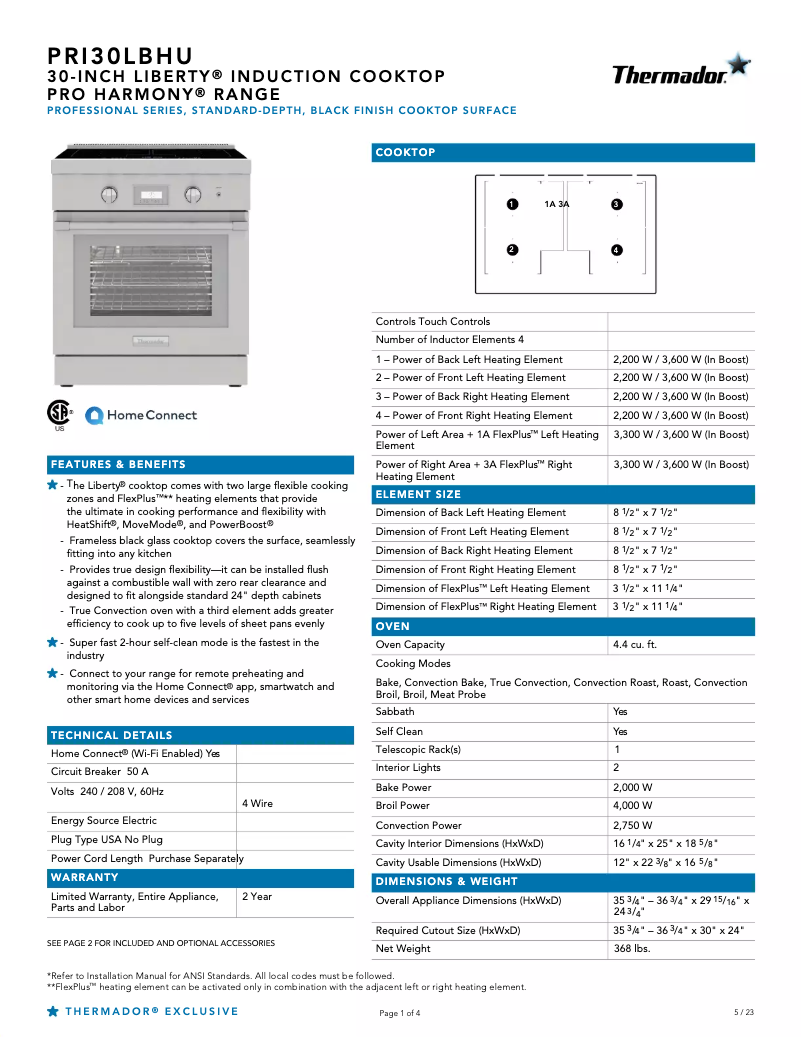 Image de la première page du manuel de l'appareil PRI30LBHU