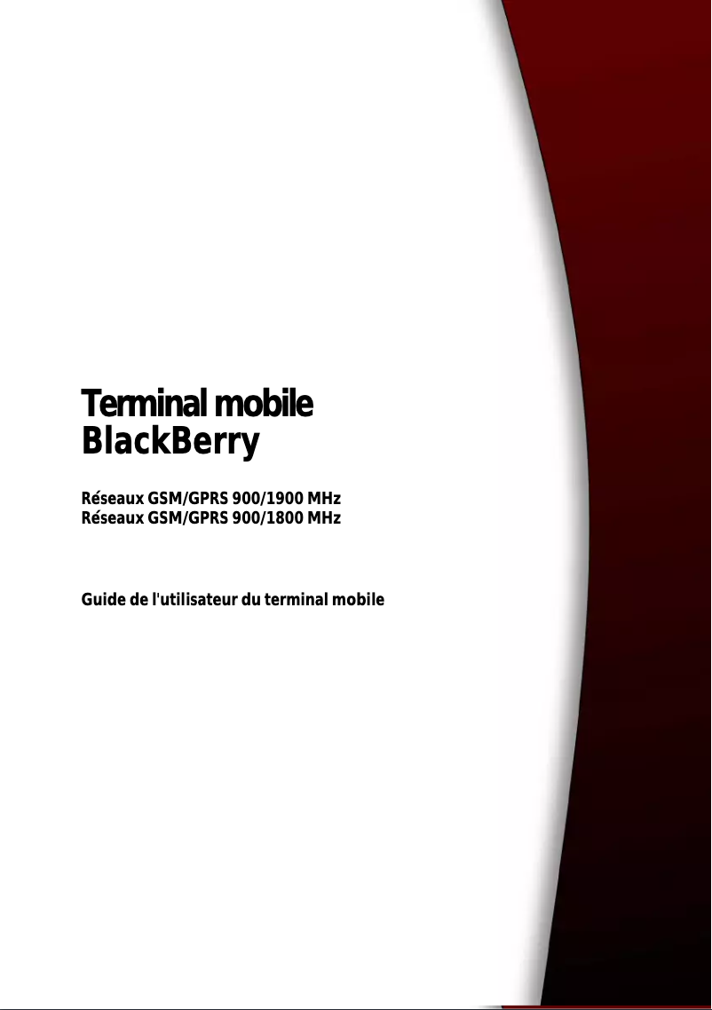 Page 1 de la notice Manuel utilisateur BlackBerry 6710