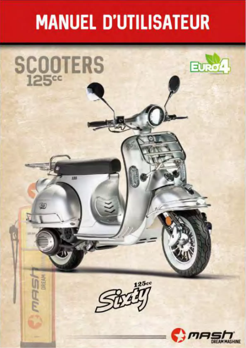 Page 1 de la notice Manuel utilisateur Mash Sixty 125cc (2019)