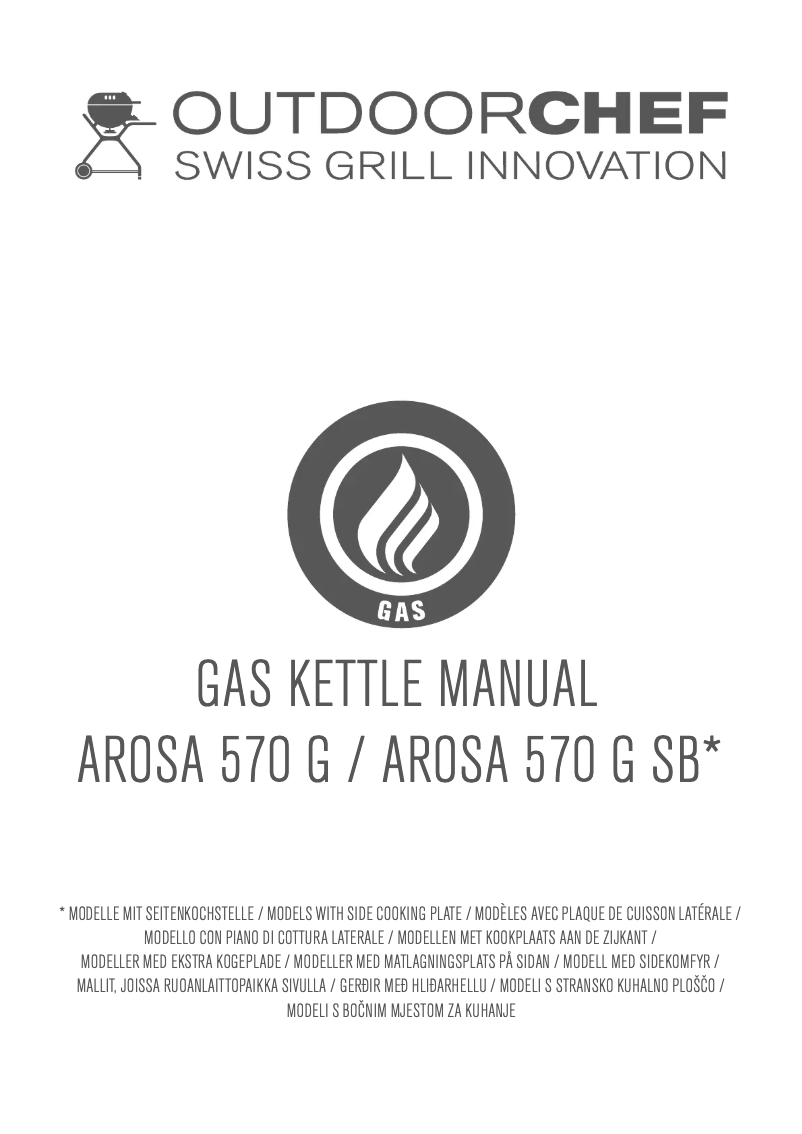 Page 1 de la notice Manuel utilisateur Outdoorchef Arosa 570 G