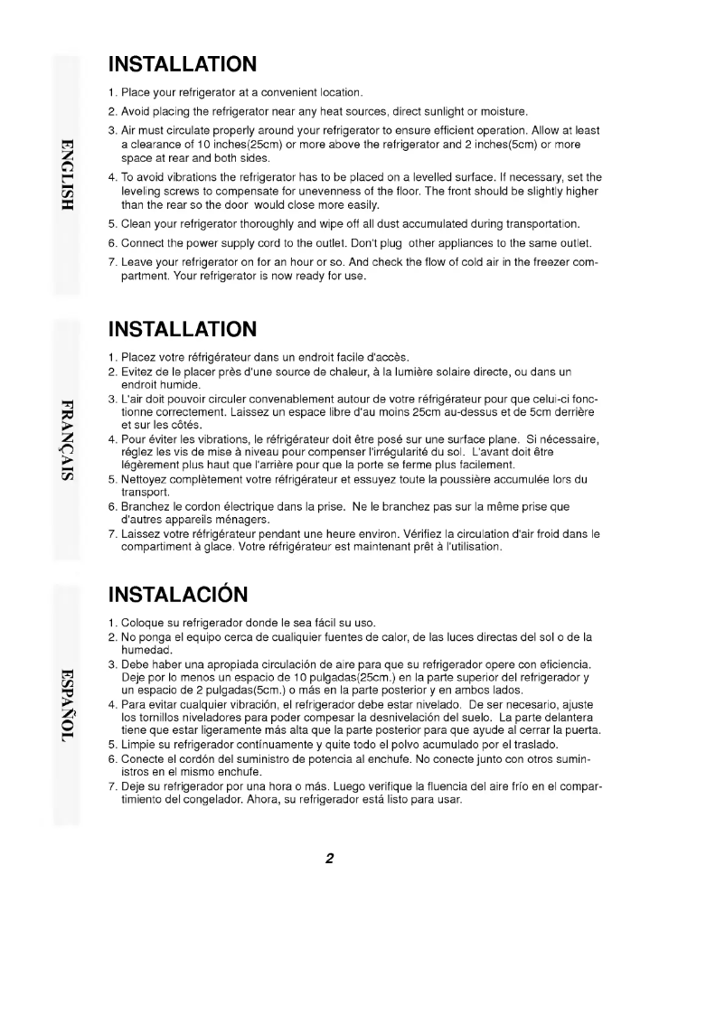 Page 1 de la notice Manuel utilisateur LG GR-562MV