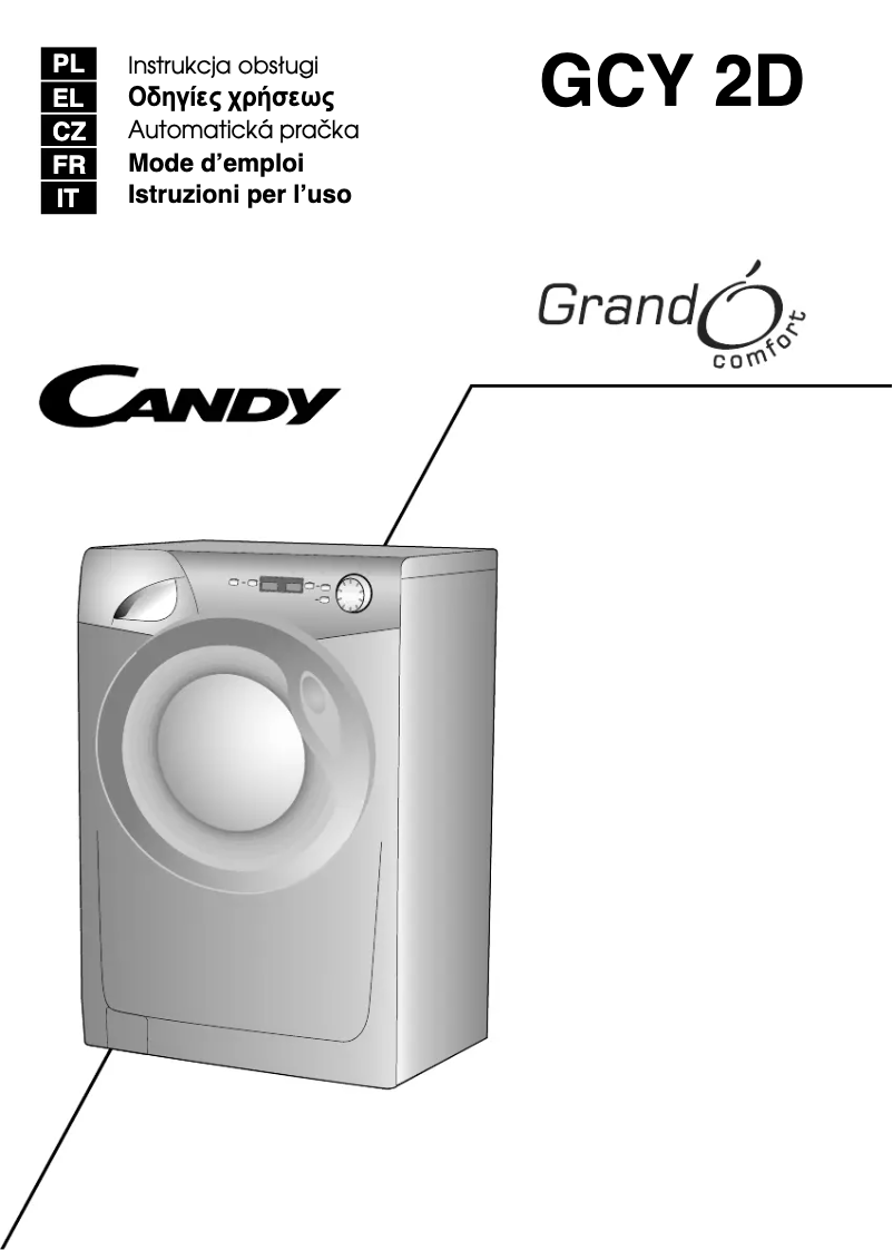 Page n°1 - Manuel utilisateur Candy GCY 1052D1-S