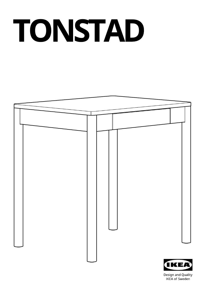 Image de la première page du manuel de l'appareil TONSTAD 005.382.65