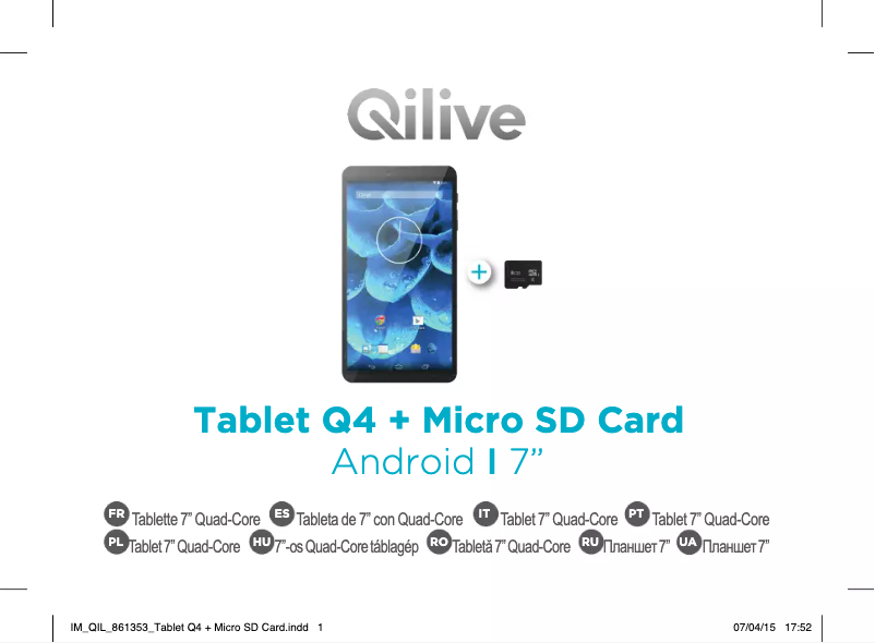 Page 1 de la notice Manuel utilisateur Qilive Q4 7