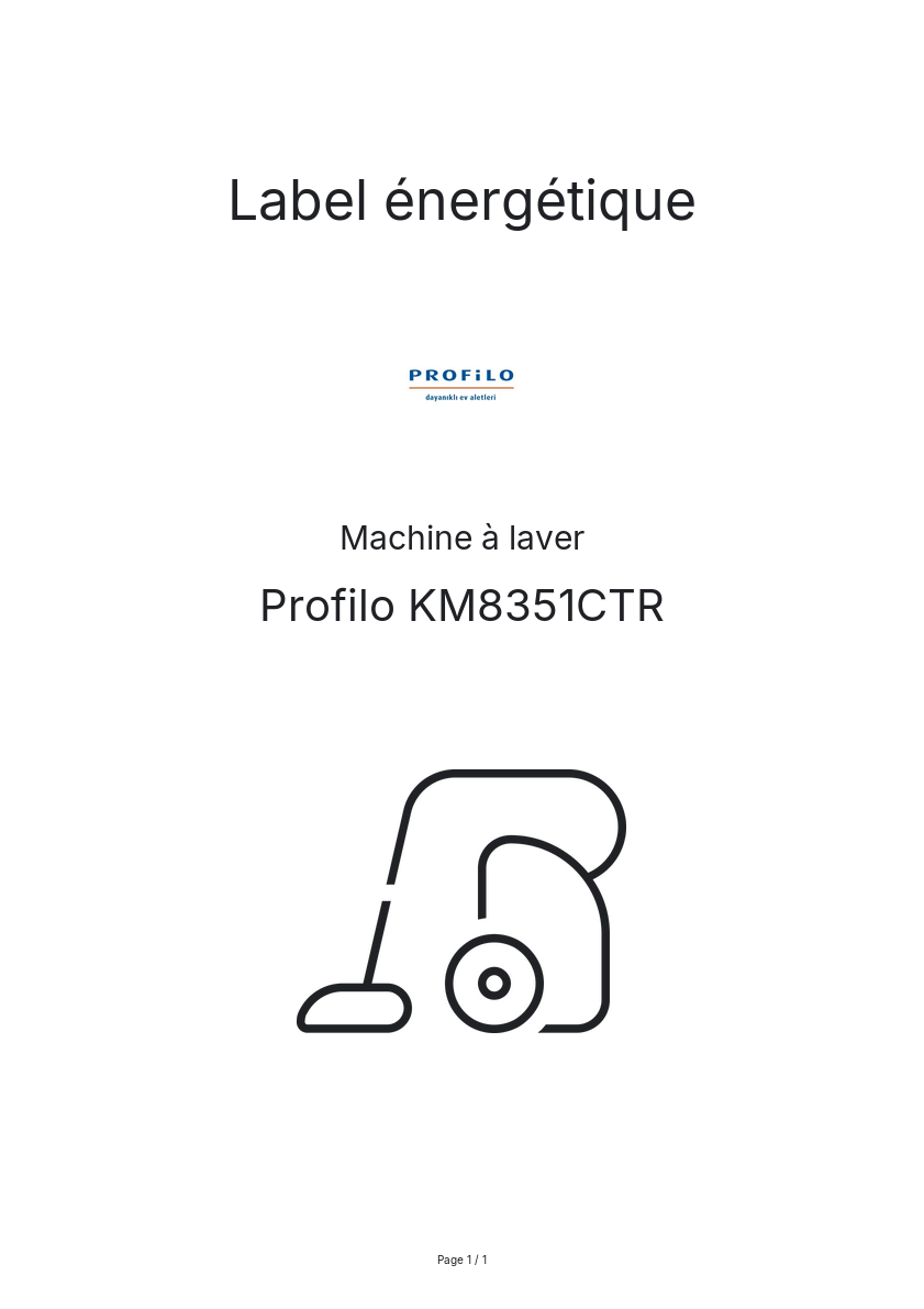 Image de la première page du manuel de l'appareil KM8351CTR