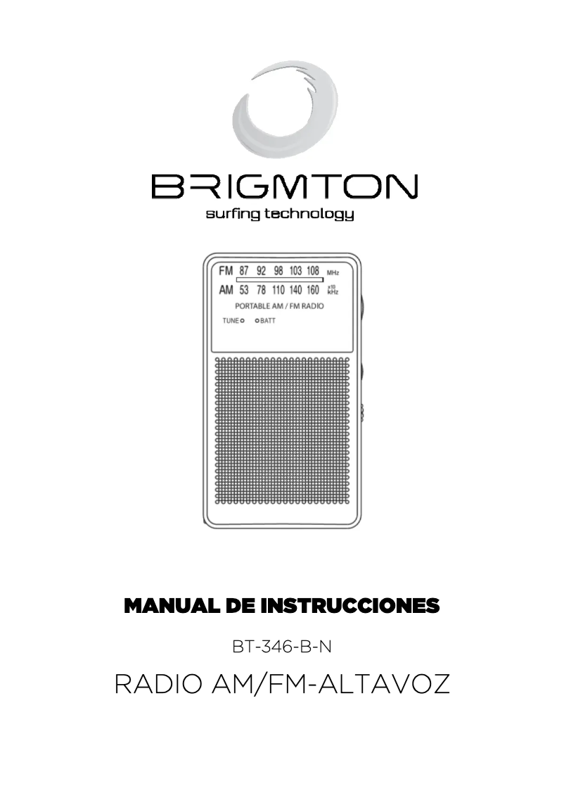 Image de la première page du manuel de l'appareil BT-346-N