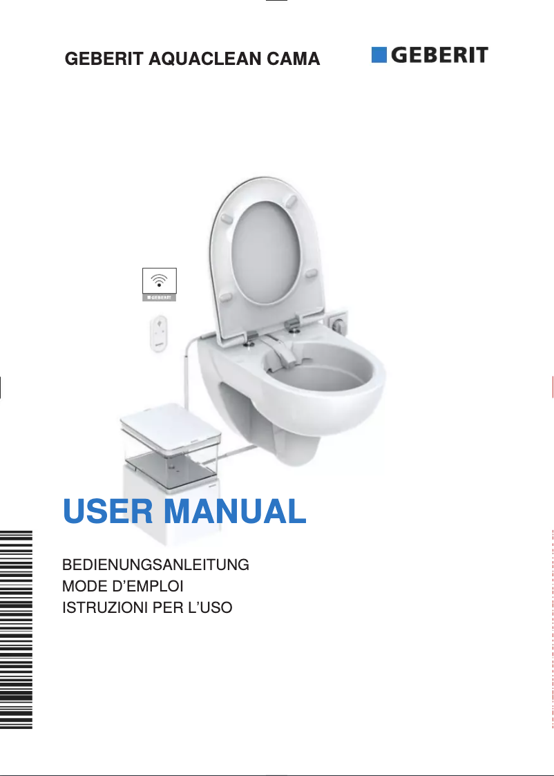 Page 1 de la notice Manuel utilisateur Geberit AquaClean Cama