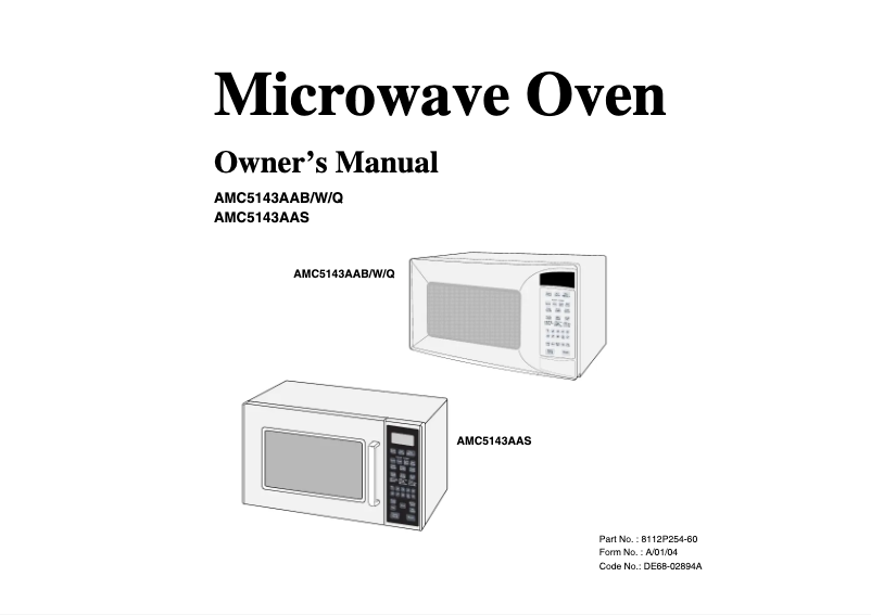 Page n°1 - Manuel utilisateur Whirlpool AMC5143AAB