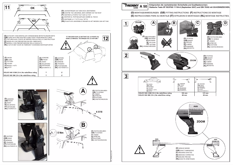 Page 1 de la notice Manuel utilisateur Twinny Load A 50