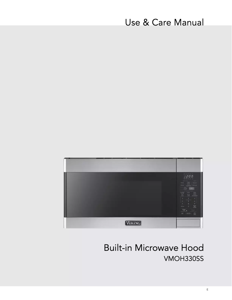 Image de la première page du manuel de l'appareil VMOH330SS